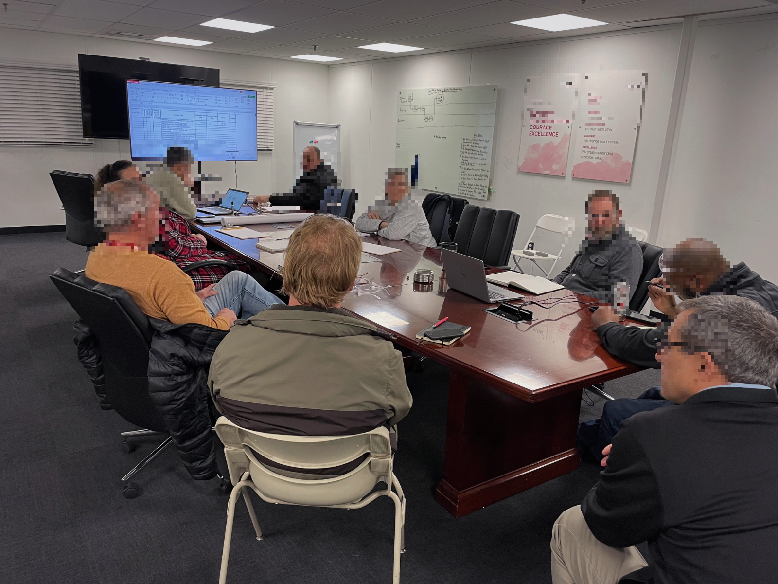 Allied experts leading a working session on-site with a client team